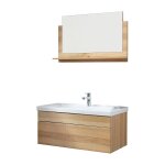 Home deluxe - ensemble complet de meubles de salle de bains wangerooge big couleur : bois, taille : m ...