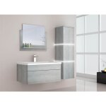 Home deluxe - ensemble complet de meubles de salle de bains wangerooge big couleur : gris, taille : l ...