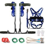 Ensemble de crampons d'escalade pour arbres améliorés - crampons d'escalade réglables, complets avec ... Ensemble de crampons d'escalade pour arbres améliorés - crampons d'escalade réglables, complets avec ...