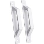Ensemble de deux poign�es de porte �l�gantes en aluminium pour portes - fen�tres et portails, blanc