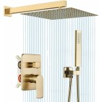 Colonne de douche hydromassante led montage au plafond 40 x 80 cm douche de pluie corps entier syst�me ...