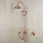 Ensemble de douche paulgurkes avec robinetterie encastr�e en cuivre style r�tro