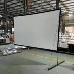 Ensemble �cran de projection et support, toile de projecteur portable avec tr�pied 16: 9 / 331, 9 186, ...