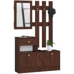 Abamihome - ensemble d'entre akord avec l'armoire  chaussures weng 90 cm 1 porte 1 tiroir faade weng ...