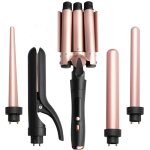 Ensemble de fer � friser 5 en 1 � trois t�tes - lisseur et fer � friser multi - barils d�tachables et ...