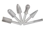 Ensemble de fraises 6pcs, rotation du fichier de meulage portant des bits de fichier de forage rotatifs ...
