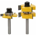 Ensemble de fraises  rainure et langue 8mm tige 1 - 1 / 4 pouces longueur de lame outils de fraise  ...