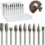 Ensemble de fraises rotatives carbure de tungstne double tranchant pour outil rotatif, mches de meuleuse ...