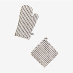 Set gant et chiffon pour four oziel sklum beige cr�me