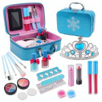 Ensemble de maquillage enfant 21 pi�ces portable et lavable � th�me reine des neiges