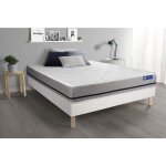 Ensemble matelas 140x190 actimemo soft 3zones de confort + sommier kit blanc
