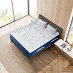 Maison aubertin - ensemble matelas dolce vita ressorts ensach�s accueil m�moire et sommier en kit - 140 ...