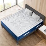 Ensemble matelas dolce vita ressorts ensachs accueil mmoire et sommier en kit - 160 x 200 cm