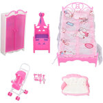 Ensemble de meubles de chambre pour maison de poup�e � l'�chelle 1:12, r�aliste et raffin�, parfait pour ...