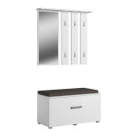 Deconation - ensemble de meubles d'entre - opal - blanc mat - livraison gratuite