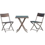 Outsunny - ensemble meubles de jardin design table carré et chaises pliables résine tressée imitation ... Outsunny - ensemble meubles de jardin design table carré et chaises pliables résine tressée imitation ...
