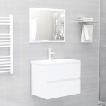Vidaxl - ensemble de meubles de salle de bain 2 pcs blanc agglomr