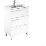 Ensemble de meubles de salle de bain avec 3 tiroirs compacts vitale - royo couleur : blanc brillant - ... Ensemble de meubles de salle de bain avec 3 tiroirs compacts vitale - royo couleur : blanc brillant - ...