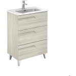 Ensemble de meubles de salle de bains avec 3 tiroirs compacts vitale - royo couleur : blanc nature - ...