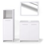 Ensemble de meubles de salle de bain kiko, blanc, 3 parties, vicco