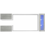 Lettiemobili - ensemble de meubles tv mur de rangement meuble salon 230cm suspendu avec led modle urko ...