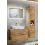Ensemble meuble vasque � poser + grande armoire - 80 cm - archipel craft - livraison gratuite