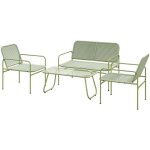Ensemble de mobilier de jardin en rotin 4 pi�ces, salon d'ext�rieur avec canap� 2 places, 2 fauteuils, ...