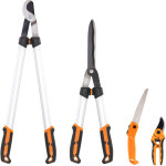 Ensemble outils jardin - outsunny - taille - haies �brancheurs s�cateurs scie - lames tranchantes - aluminium ...