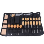 Ensemble d'outils de sculpture sur bois, kit de ciseaux � bois en acier, couteau � main 16 pi�ces