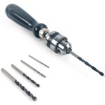 Ensemble de perceuse  main, perceuse  main  tau  aiguille et 5 mini perceuses (1, 5 - 5 mm), outil ...