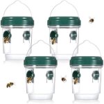 Ensemble de pi�ges � gu�pes 4 pi�ces, pi�ge � frelons g�ants asiatiques, pi�ge � gu�pes amovible et r�utilisab ...