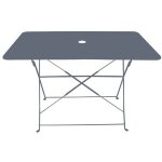 Chalet&jardin - ensemble pliant bistrot (1 table + 4 chaises) - gris