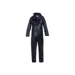 Ensemble de pluie veste et pantalon double enduction pvc bleu marine txl - rndb - xl