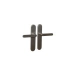 Ensemble poign�e aluminium sur plaque acier meudon k cadap cl� l - nickel satin� mat - 001861 / 190bk ...