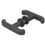 Ensemble de poign�es pour porte de garage, carr� 8mm, noir - thirard