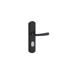 Ensemble de poign�es de s�curit� muze ea195 onyx noir mat - assa abloy bezault noir 245 mm 195 mm 56 ...