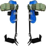 Ensemble de pointes d'escalade d'arbre avec sangles de ceinture de harnais de s�curit� r�glables, kit ...