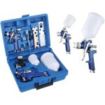 Ensemble de pulv�risateur de peinture hvlp de 2 pi�ces / ensemble, kit de pistolet de pulv�risation profession ...