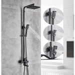Ensemble de douche, douche � 4 modes, touches de piano, ensemble de douche r�glable en hauteur, colonne ...