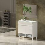 Allstone - ensemble de salle de bain nebari avec pieds 2 portes ou un tiroir au choix - comprend meubles, ... Allstone - ensemble de salle de bain nebari avec pieds 2 portes ou un tiroir au choix - comprend meubles, ...