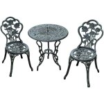 Ensemble salon de jardin 2 places 2 chaises + table ronde style néo - rétro motif rose lignes fuselées ... Ensemble salon de jardin 2 places 2 chaises + table ronde style néo - rétro motif rose lignes fuselées ...