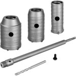 Ensemble de scies cloches � b�ton avec bielle de 330 mm et poign�e plus avec forets � b�ton de 30, 40 ...