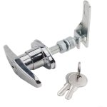 Ensemble de serrure  poigne en t en alliage de zinc avec cl, pour porte de camion et de garage, permet ...