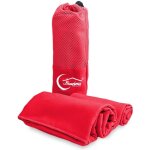 Ensemble de serviettes en microfibre rouge 1 + 1 visage et invit�