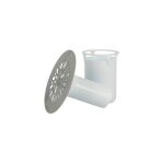 Ensemble siphon capot grille et tasse pour bonde de douche diametre 60, nicoll, ref. 0411242