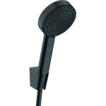 Hansgrohe - pulsify s - set de pommeau de douche, 1 jet, support et flexible de 125 cm, noir mat 24301670 ...