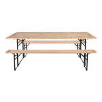 Ensemble table et banc de jardin brasserie