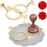Ensemble de tampons de cire � cacheter en m�tal pour grand tampon de cire de 2, 5 cm, 2 tampons de cire, ...