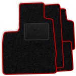 Ensemble de tapis de sol en velours pour bmw mini cooper r50 i 2001 - 2006 - finition rouge