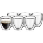 Ensemble de tasses � expresso � double paroi, verres � double paroi 80 ml, effet flottant, verres thermiques, ...